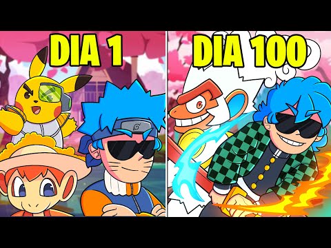 SOBREVIVI 100 DIAS NO MUNDO DE POKÉMON COM ANIMES - O FILME
