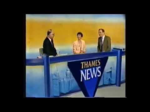 Thames news opening studio headlines - 1991