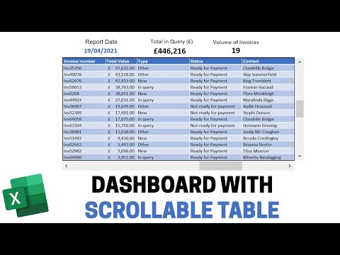 Scrollable Table for your Dashboard