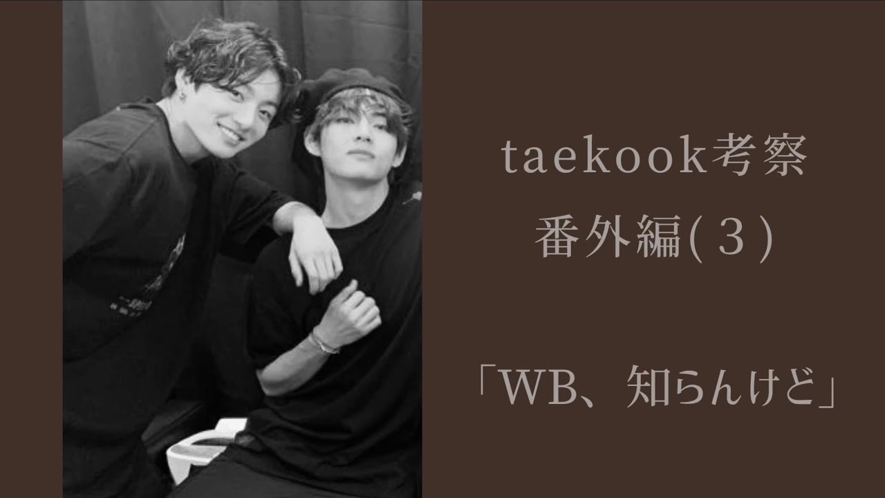 【グクテテ】考察番外編（３）WB、知らんけど 🐰🐯 taekook
