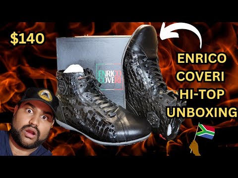 ENRICO COVERI BLACK ZIP UP HI-TOPS | SHOE UNBOXING