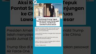 Lucu! Trump Tepuk Pantat Sendiri setelah Kunjungan dari China, Sinyal Lawatan Berhasil Besar
