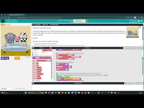 Code.org - CS Discoveries - Unit 3: Interactive Animations & Games: Lesson 12: Level 8