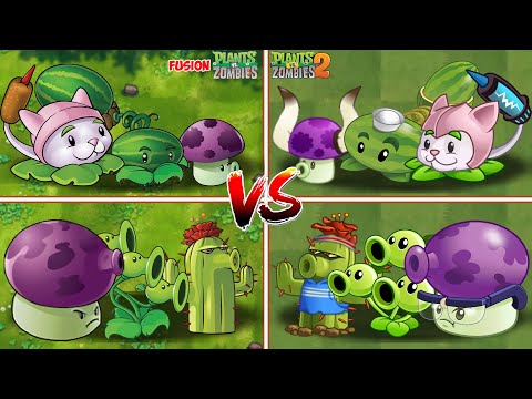 PVZ 1 FUSION VS PVZ 2 - Peashooter Team Vs  Zombie Team - Who will Win ?
