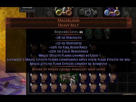 POE fail - Accidently rerolling MAGEBLOOD with Ancient Orb 3.20