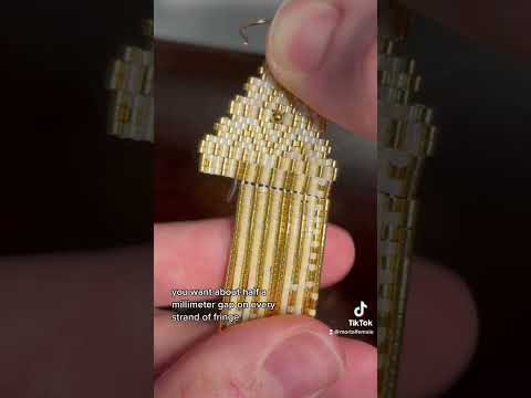 Beading Tutorial: How to get PERFECT, drapey fringe! #beadweaving #diyjewelry #handmadejewelry