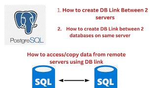 How to create DB Link in PostgreSQL | Copy data from one database to another | copy data from remote
