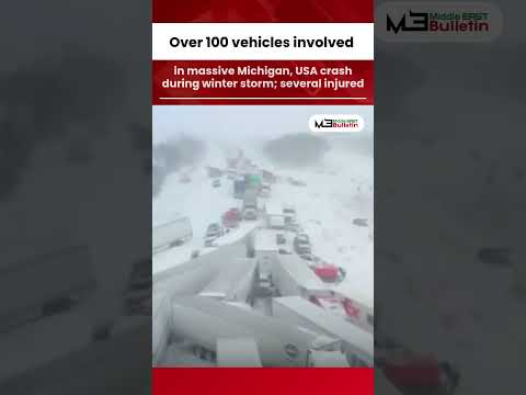 Over 100 Vehicles Crash on Icy Michigan Roads
