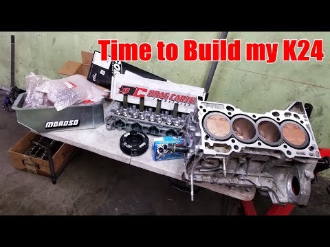 Red's Fully Built K24 engine gets finished up and ready to drop in my AWD EM2