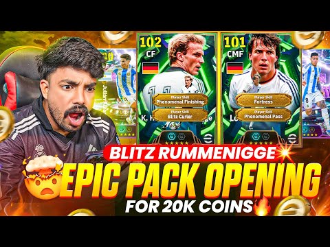 BLITZ RUMMENIGGE PACK OPENING 🤯🔥 || FOR 20K COINS || കാത്തിരുന്ന് കാത്തിരുന്ന് അവസാനം അവൻ വന്നു ☠️💥.