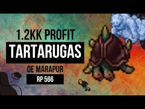 Tartarugas de Marapur (Turtles/Foam Stalker) 3kk/h Raw exp + 1.2kk profit RP 566 Solo Hunt Tibia
