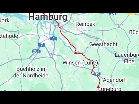60 km - Von Hamburg nach Reppenstedt ( Lüneburg ) mit Fahrrad - Ein Videotagebuch