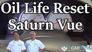 Oil Life Reset Saturn Vue 2002-2007