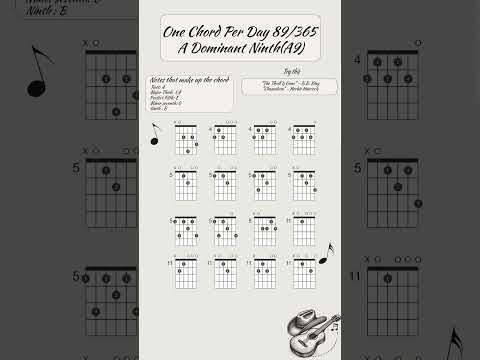 One chord per day 89/365: A9 (A Dominant Ninth)  #guitar #guitarlesson #guitartutorial #acoustic