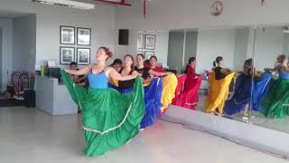 Practicing our Mexican dance for Christmas party 12/15/2015