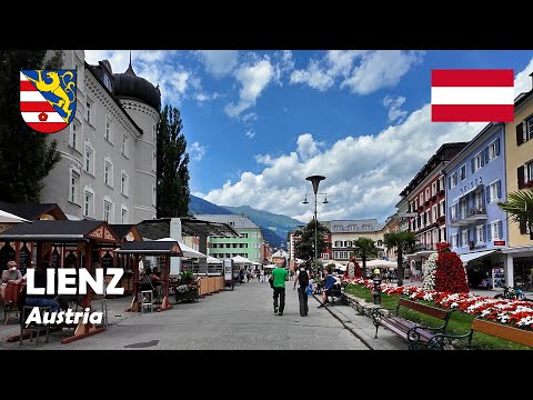 Lienz, Austria. A walk in the city center. 4K