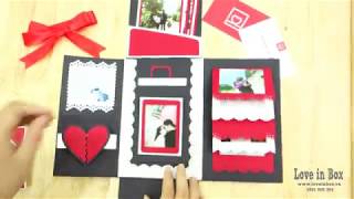 Customer order- Scrapbook Exploding Box Card-Secret Handmade Gift Love in Box-For birthday