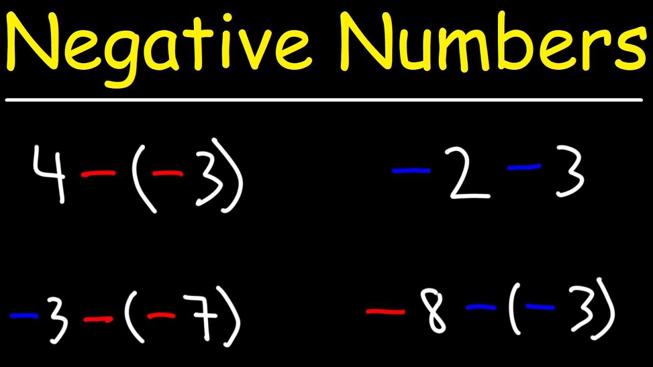How To Subtract Negative Numbers