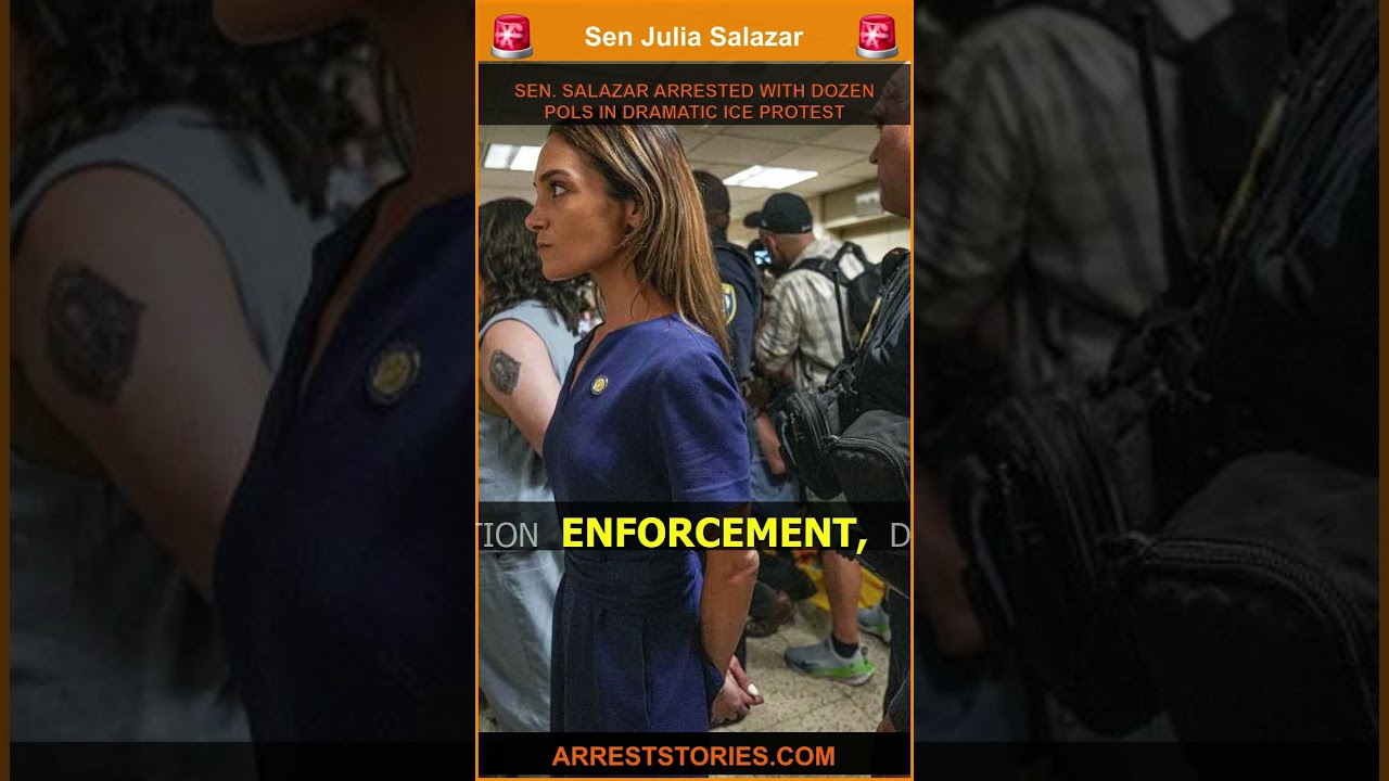 SEN. SALAZAR ARRESTED WITH DOZEN POLS IN DRAMATIC ICE PROTEST