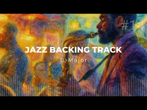 Jazz Backing Track #14 – B♭ Major Uplifting Smooth Jazz 93 BPM for Guitar & Sax Practice