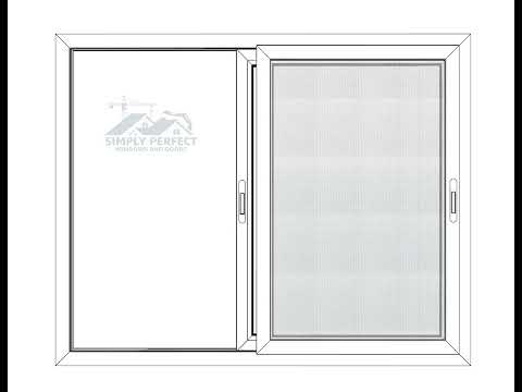 2.5 Track, 2 Glass Panel with Mesh-Sliding Window-90 Series