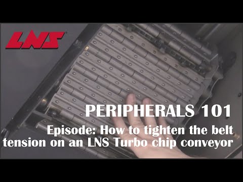 LNS Turbo Chip Conveyor Belt Tensioning