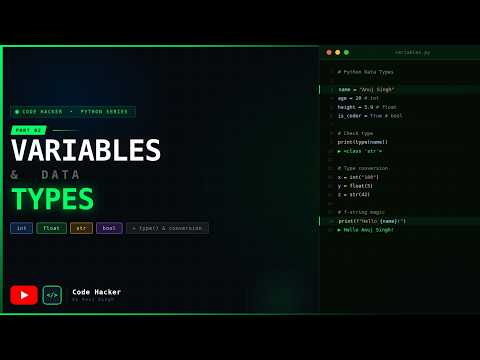 Python Variables Data Types In Hindi Part 2 Python Tutorial For Beginners Code Hacker
