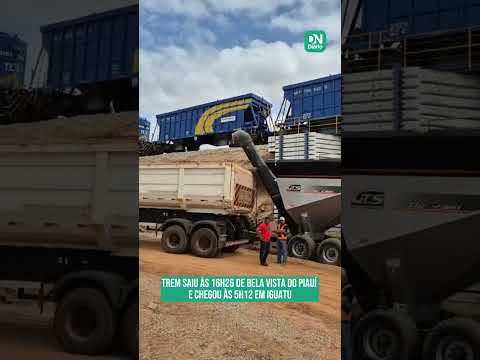 Primeira viagem da Transnordestina chega ao Ceará com carregamento de milho; veja vídeo