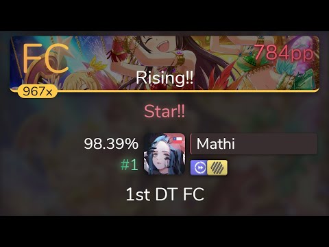 [8.55⭐Live] Mathi | CINDERELLA PROJECT - Star!! [Rising!!] +HDDT 98.39% {#1 784pp FC} - osu!