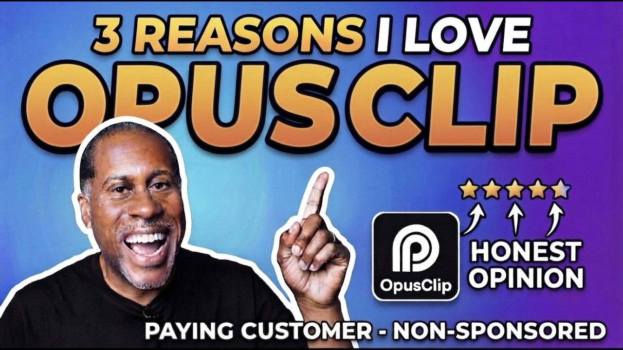 3 Reasons I Love OpusClip A Non-Sponored Honest Paying Customer Opinion video thumbnail