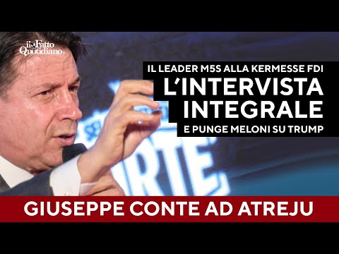 Giuseppe Conte ad Atreju punge Meloni sul patriottismo. L'intervista integrale al leader M5s