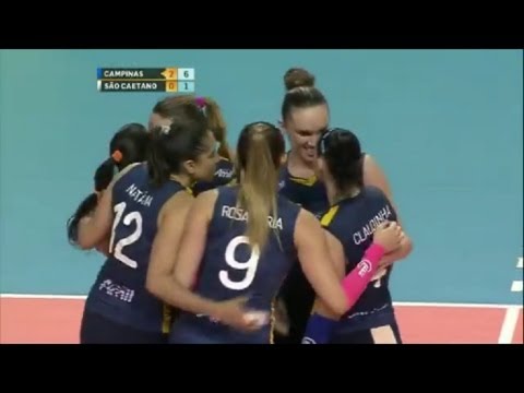Superliga Feminina de Volei 2013/2014 (quartas) jogo 1 - Amil Campinas 3 x 0 São Caetano