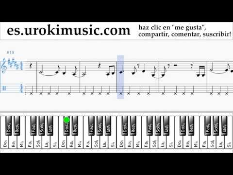 Como Tocar Piano (mano derecha) David Guetta Justin Bieber - 2U Tablatura Parte#2 um-i927
