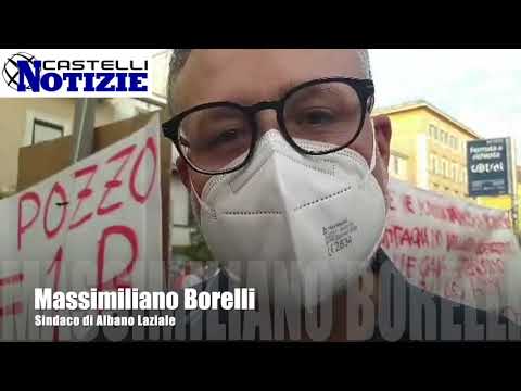 Albano manifesta contro la Discarica – Il Sindaco Borelli: “Non saremo la pattumiera di Roma”