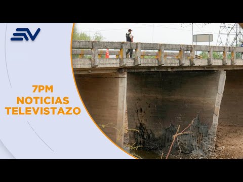 6 explosivos impactaron las bases de puente en vía Puerto Inca - Naranjal | Televistazo | Ecuavisa