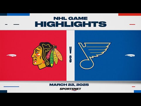 NHL Highlights | Blackhawks vs. Blues - March 22, 2025