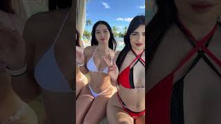 Alina Rose, Aishah Sofey #baddies #bikini #model #baddie #dance #music #tiktok #song #gym #hiphop
