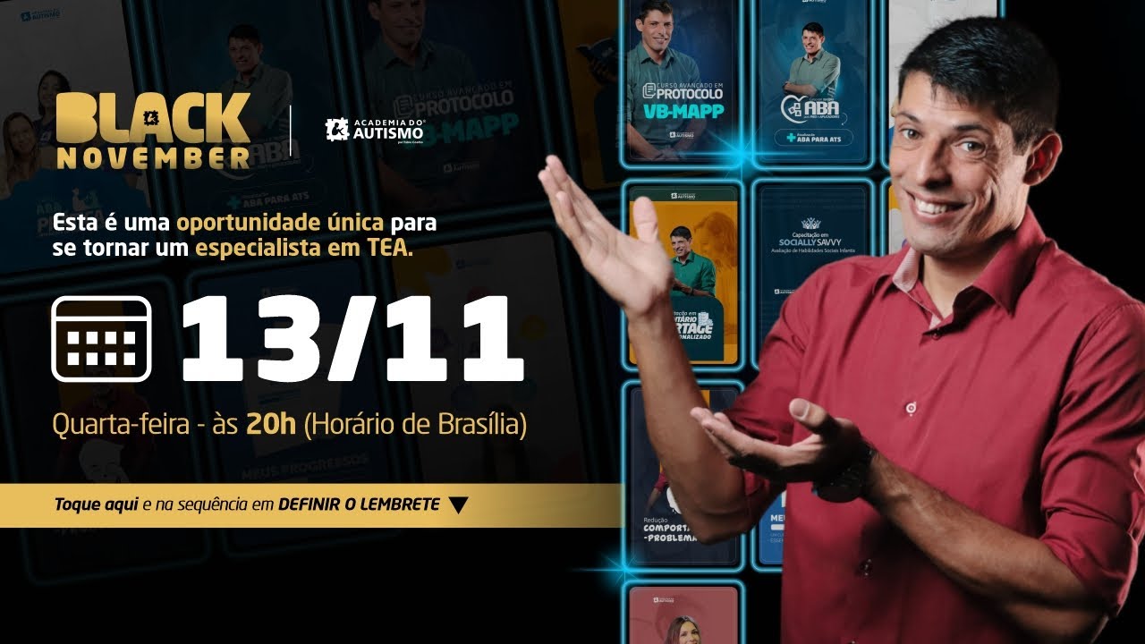 Black November da Academia do Autismo (13/11 às 20h)