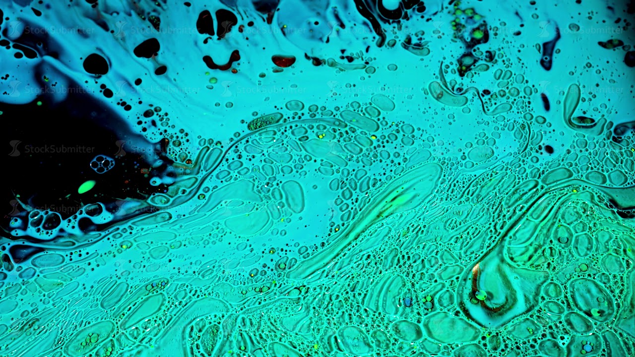 Virus cells or bacterias under microscope lens. Stock footage. Extreme close up of germs or microbes