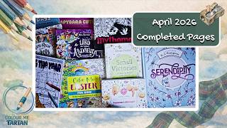 April 2026 Completed Pages | Adult Colouring Book Finished Pages