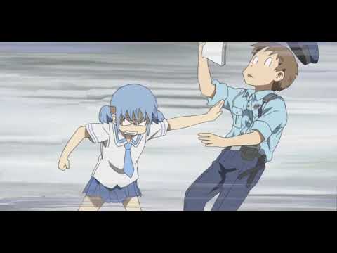 Mio vs Yuko, an officer, an old man and a goat?