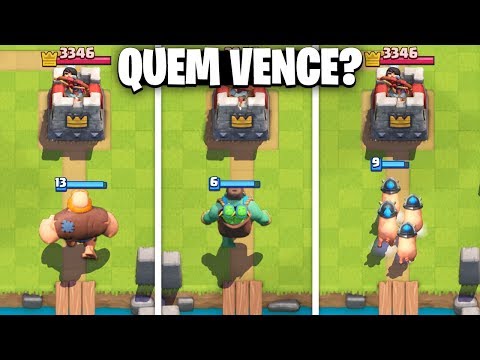 NOVA CARTA VS CARTAS TANQUES NO CLASH ROYALE | QUEM VENCE?