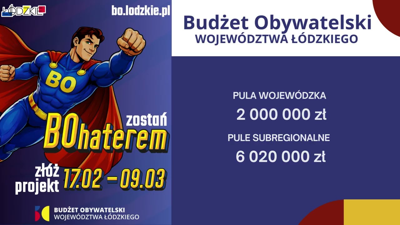 Zostań BOhaterem | Budżet Obywatelski Województwa Łódzkiego