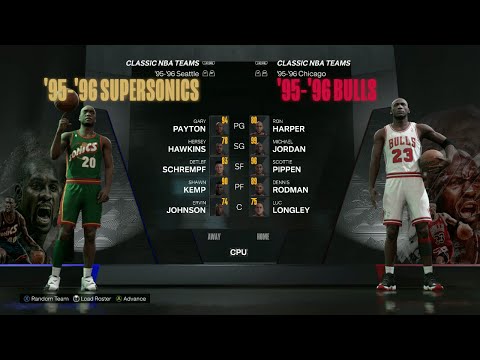 NBA 2K23 - Seattle SuperSonics @ Chicago Bulls - '95-'96 NBA Finals Game 1