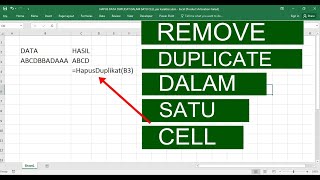 Hapus Data Duplikat Dalam Satu Cell pake UDF