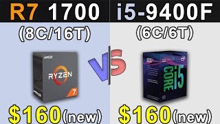 Video thumbnail for Ryzen 7 1700 Vs. i5-9400F | New Games Benchmarks by NJ Tech