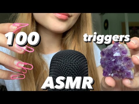 ASMR 100 triggers in 3 minutes