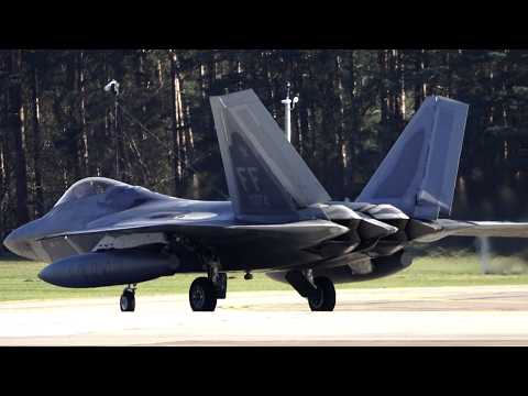 🇺🇸 FOUR-SHIP F-22 Raptors VALOR 01-04 Come Out To Play at RAF Lakenheath UK.