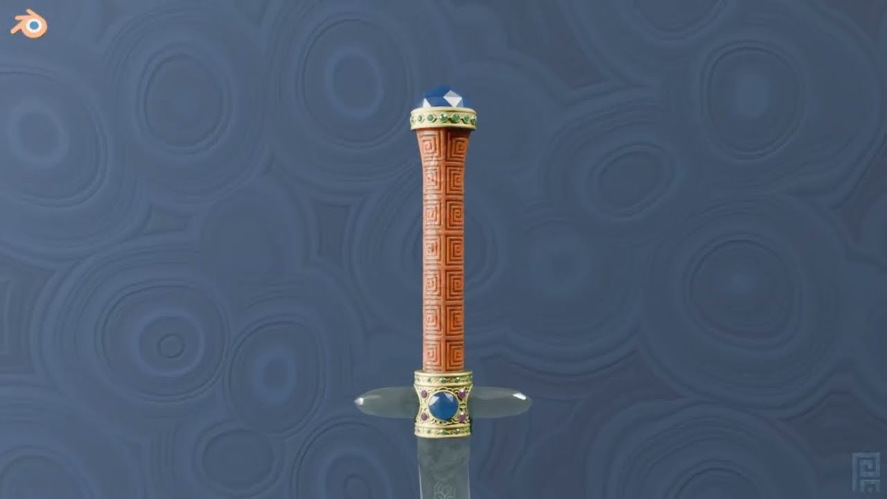 クリスタルロングソード 3Dモデル