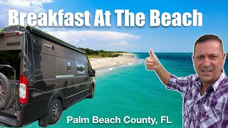See a Beautiful Day for a VanLife Breakfast at the Beach
